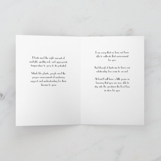 Konkrete Rose Karte (Innenseite)