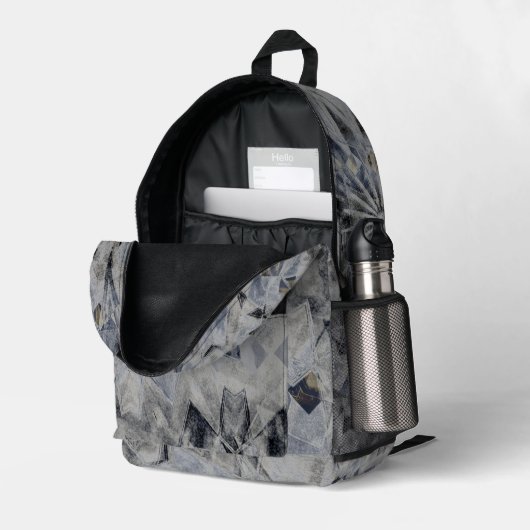 konkrete Statik  Bedruckter Rucksack (Rückseitige Ecke links (Offen) )