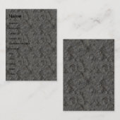 Konkrete Struktur Visitenkarte (Vorne/Hinten)