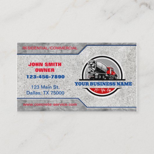 Konkrete Visitenkarte (Vorderseite)