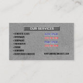 Konkrete Visitenkarten Visitenkarte (Rückseite)