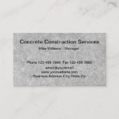 Konkrete Wall Theme Construction Business Cards Visitenkarte (Vorderseite)