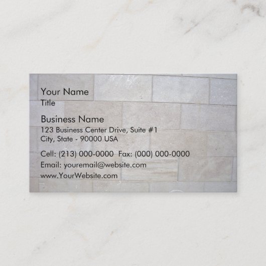 Konkreter Backsteinmauer-Hintergrund Visitenkarte (Vorderseite)