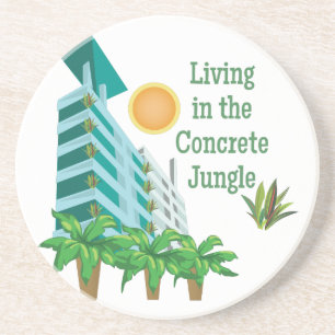 Konkreter Dschungel Getränkeuntersetzer