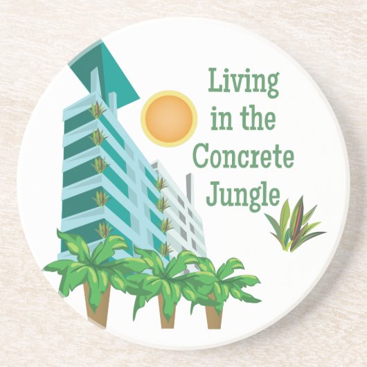 Konkreter Dschungel Getränkeuntersetzer (Vorne)