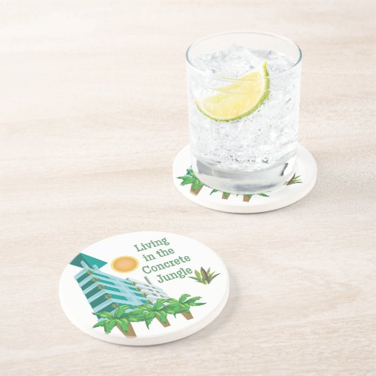 Konkreter Dschungel Getränkeuntersetzer (Seite)