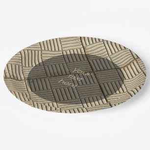 Konkreter Fliesen, Mittelmeer-Muster, benutzerdefi Pappteller