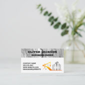 Konkreter Hintergrund | Baustelle Visitenkarte (Stehend Vorderseite)