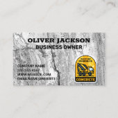 Konkreter Hintergrund | Zement-Mixer Visitenkarte (Vorderseite)