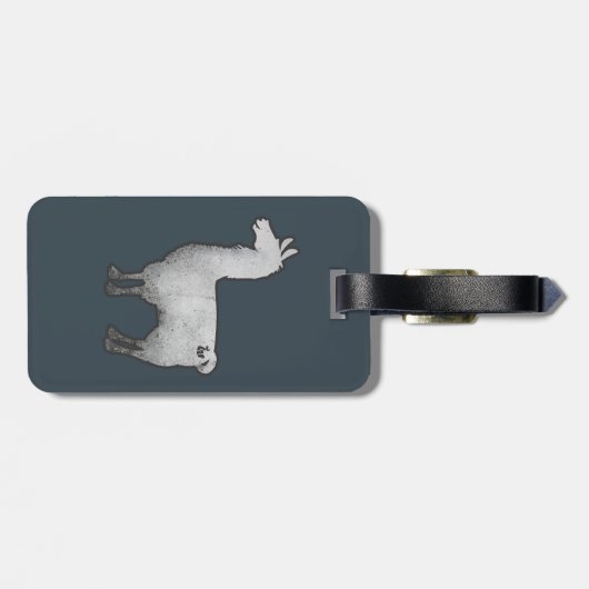 Konkreter Lama-Gepäckanhänger Gepäckanhänger (Rückseite horizontal)