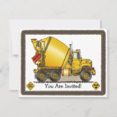 Konkreter LKW scherzt Party Einladung (Vorderseite)