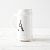 Konkreter Monogramm-Buchstabe A Bierglas (Vorderseite Links)