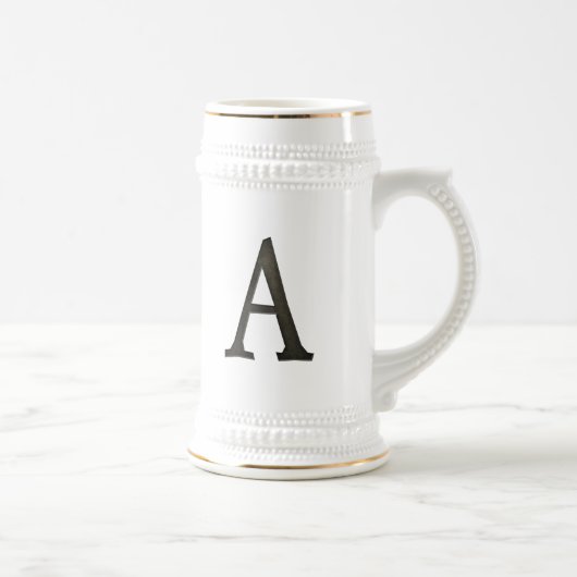 Konkreter Monogramm-Buchstabe A Bierglas (Rechts)