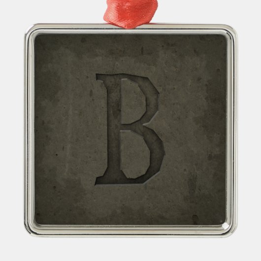 Konkreter Monogramm-Buchstabe B Ornament Aus Metall (Vorne)