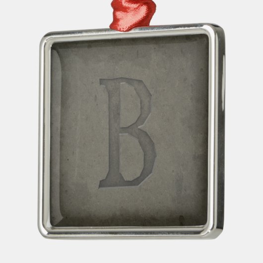 Konkreter Monogramm-Buchstabe B Ornament Aus Metall (Links)