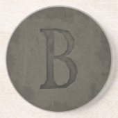 Konkreter Monogramm-Buchstabe B Untersetzer (Vorne)
