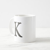 Konkreter Monogramm-Buchstabe K Kaffeetasse (Vorderseite Links)