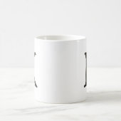 Konkreter Monogramm-Buchstabe K Kaffeetasse (Mittel)