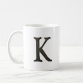 Konkreter Monogramm-Buchstabe K Kaffeetasse (Links)
