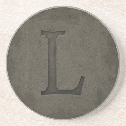Konkreter Monogramm-Buchstabe L Getränkeuntersetzer (Vorne)