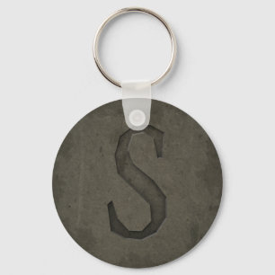Konkreter Monogramm-Buchstabe S Schlüsselanhänger
