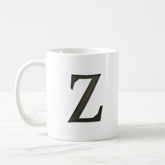 Konkreter Monogramm-Buchstabe Z Kaffeetasse (Links)
