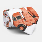 Konkreter orange Zement-Spielzeug-LKW Krawatte (Gerollt)