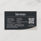 Konkreter professioneller QR-Code Visitenkarte (Rückseite)