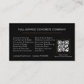 Konkreter Service-QR-Code Visitenkarte (Rückseite)