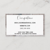 Konkreter Stein Visitenkarte (Rückseite)