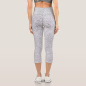 Konkretes Grausteinfassmuster Capri Leggings (Rückseite)