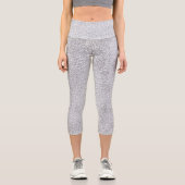 Konkretes Grausteinfassmuster Capri Leggings (Vorderseite)