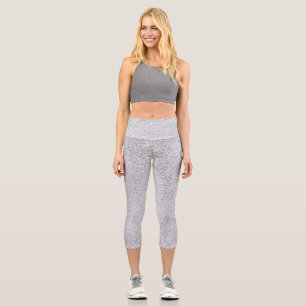 Konkretes Grausteinfassmuster Capri Leggings