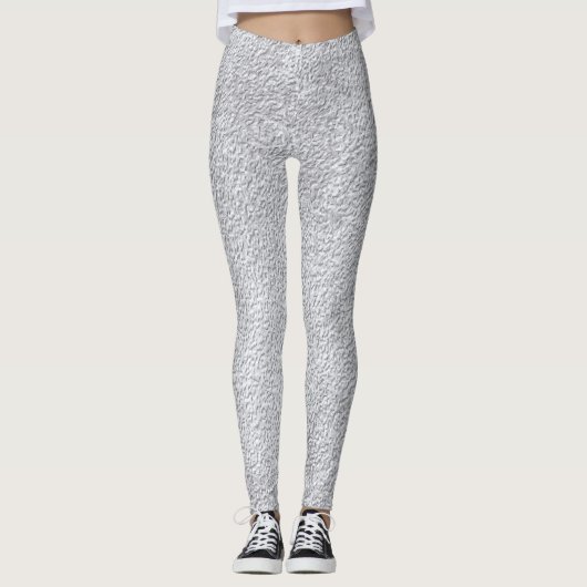 Konkretes Grausteinfassmuster Leggings (Vorderseite)