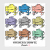 Konkretes Mischpult Konturkleber-Set Aufkleber (Blatt)