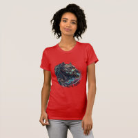 Konkretes Rebellen-Pitbull-Graffiti-T-Shirt
