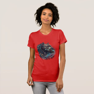Konkretes Rebellen-Pitbull-Graffiti-T-Shirt T-Shirt