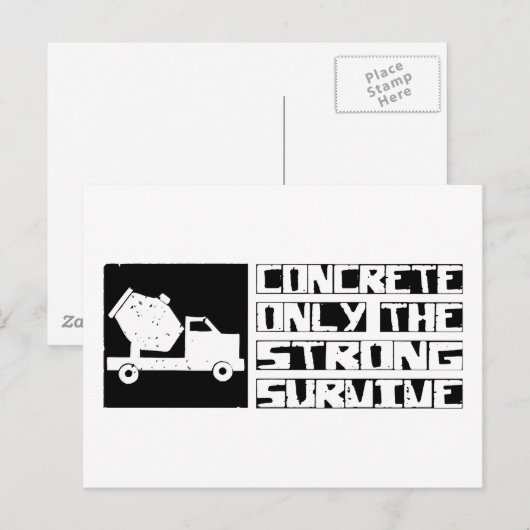 Konkretes Überleben Postkarte (Vorne/Hinten)