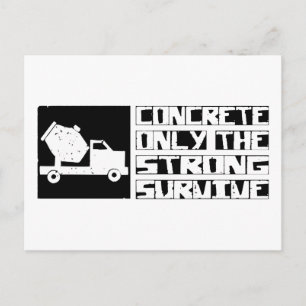 Konkretes Überleben Postkarte