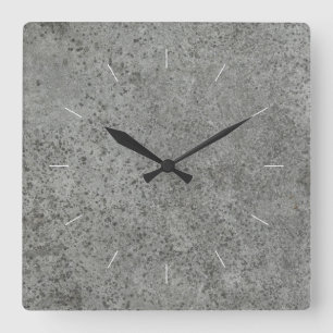 KONKRETIEREN Industrieeinrichtung Quadratische Wanduhr