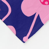 konkurrierende Blume - Neon Red and Pink on Deep N Fleecedecke (Ecke)