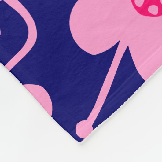 konkurrierende Blume - Neon Red and Pink on Deep N Fleecedecke (Ecke)