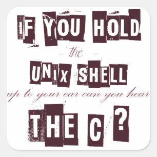 Können Sie das C hören Quadratischer Aufkleber