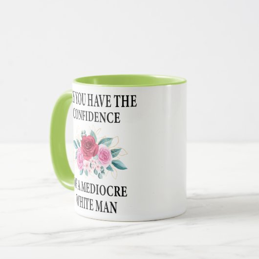 Können Sie das Vertrauen eines mittelgroßen Weißen Tasse (Vorderseite Links)