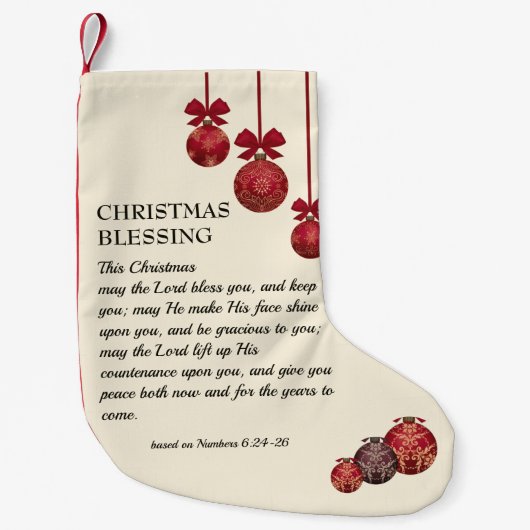 KÖNNEN SIE DEN HERRLICHEN SCHWELLEN Christlich Kleiner Weihnachtsstrumpf (Vorderseite)