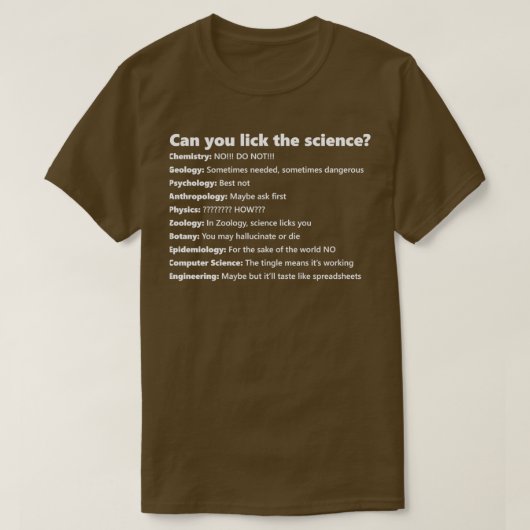 Können Sie die Wissenschaft lesen? T-Shirt (Design vorne)