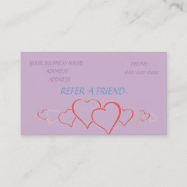 KÖNNEN SIE EINE FREUNDLICHE LOYALTY-KARTE ERHALTEN EMPFEHLUNGSKARTE