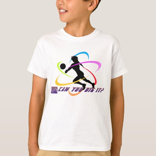 Können Sie es graben Dame Volleyball Graphic Shirt (Vorderseite)