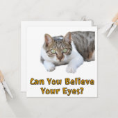 Können Sie Ihre Augen Niedliche Katzenkunst glaube Karte (Vorderseite/Rückseite Beispiel)
