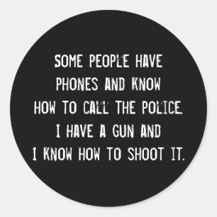 KÖNNEN SIE SCHIESSEN RUNDER AUFKLEBER